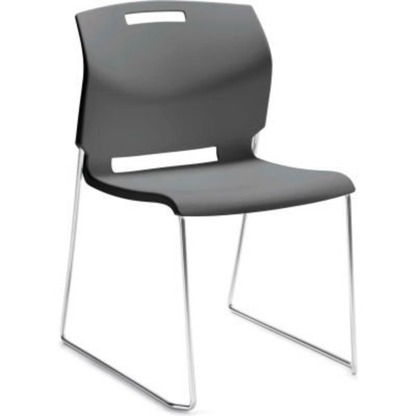 Gec Global„¢ Armless Stacking Chair - Plastic - Shadow Gray - Popcorn Series 6711-CH-SHW